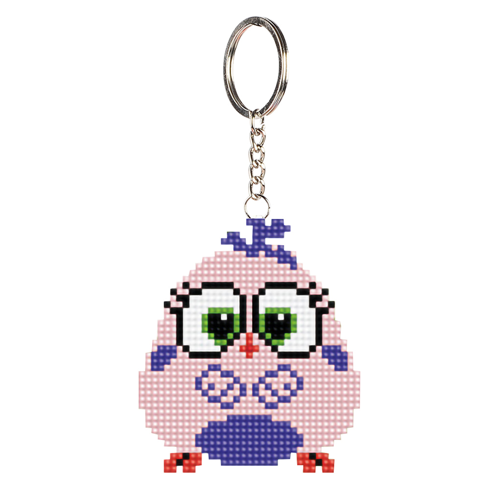 

Pink Bird - Bead Embroidery Cross Stitch - Keychain, 501 Original