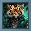 Diamond Painting -DIY Round Drill Anthropomorphic Tiger(40x40 CM)