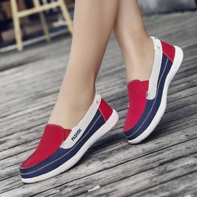 Spring Autumn Canvas Women Flats Slip On Shoes For Comfort Soft Summer Womens Flat Fashion Loafers Alpargatas de Mujer Shoe