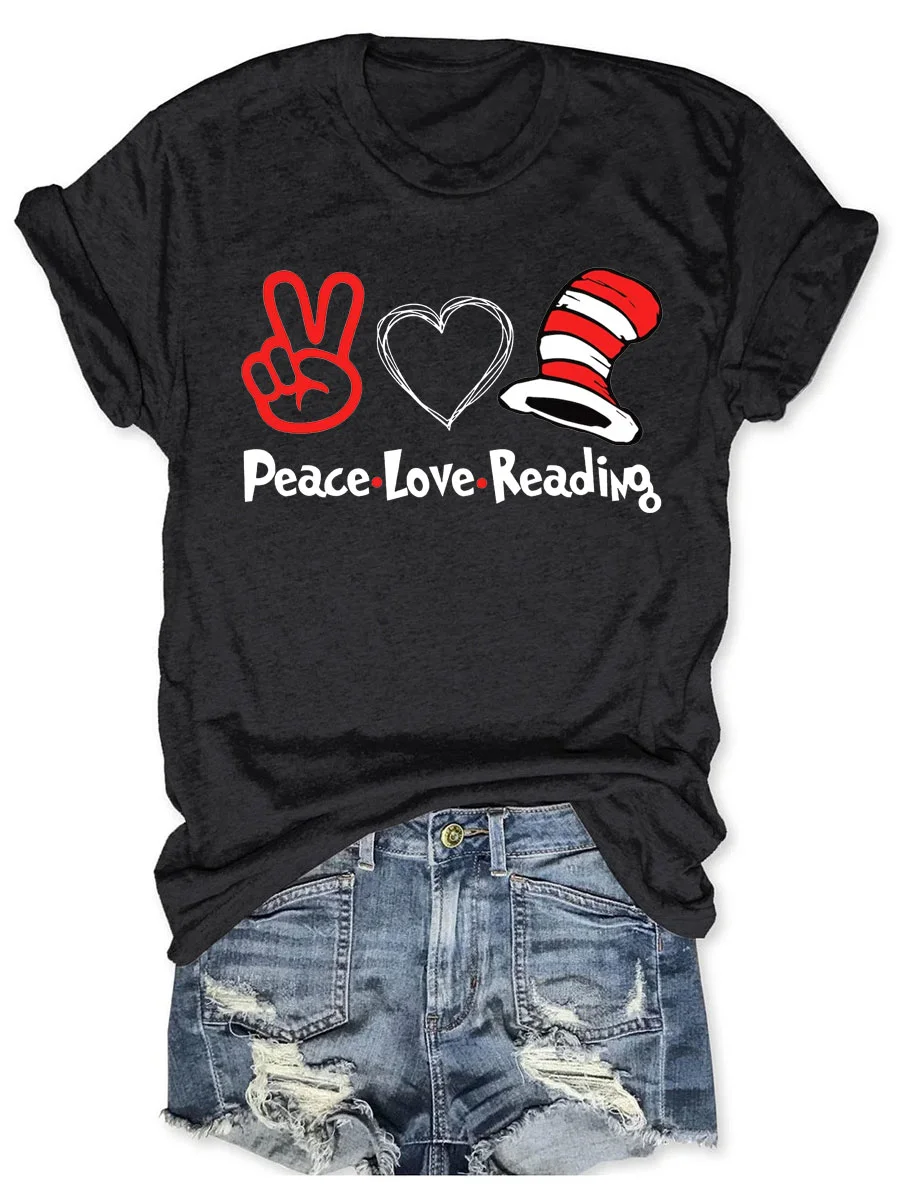 Peace Love Reading T-shirt