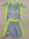 Joyfball 2025/2026 Kids Size Manchester City Third Away Football Shirt 1:1 Thai Quality