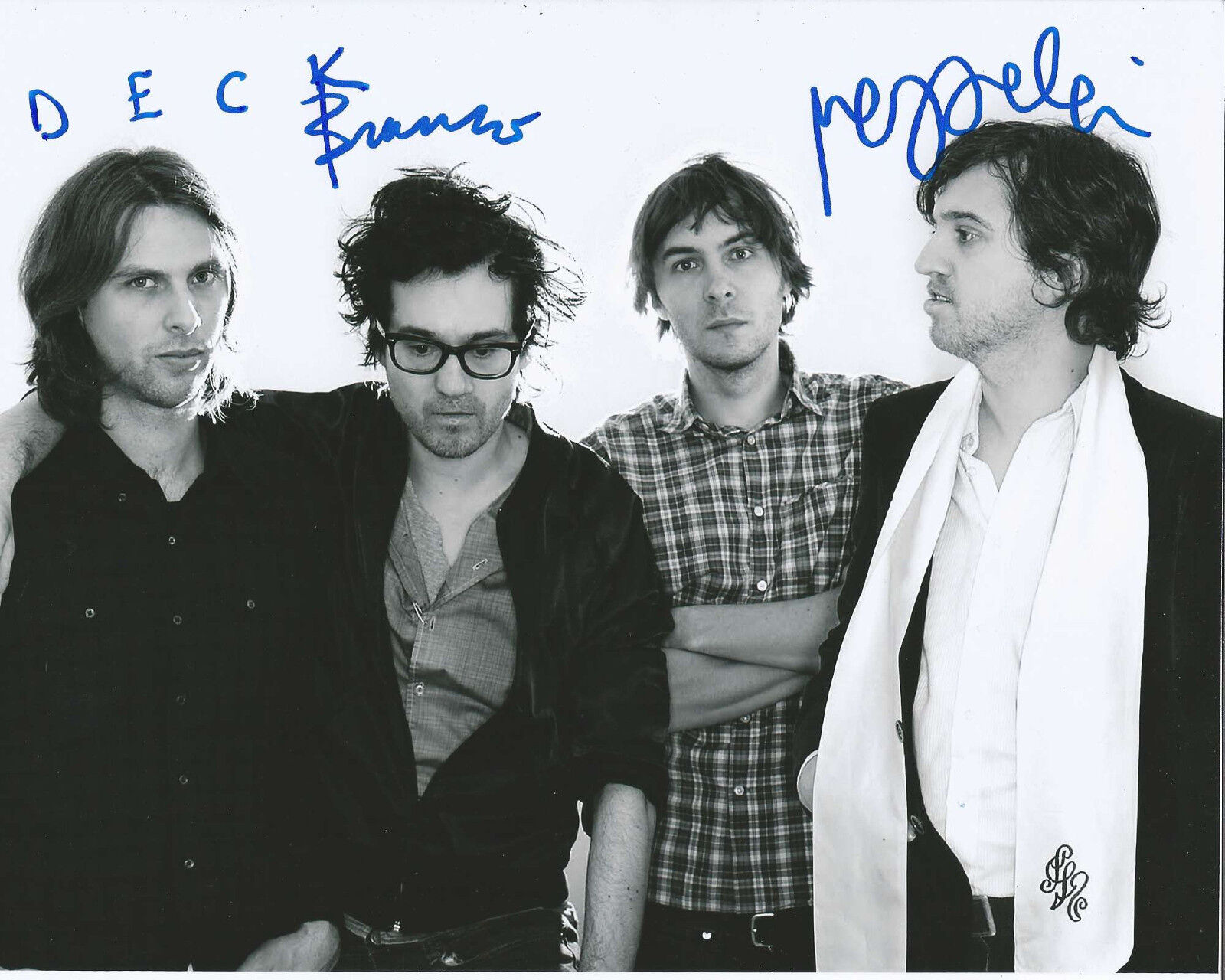 PHOENIX HAND SIGNED AUTHENTIC 8X10 Photo Poster painting B w/COA X3 FRENCH INDIE BAND BANKRUPT!