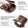 BAIGIO Umh&auml;ngetasche Herren Leder Schultertasche Vintage Crossbody Bag Messenger Herrentasche zum Umh&auml;ngen Ledertasche M&auml;nner Tasche mit Abnehmbarem Gurt f&uuml;r Business Arbeit Reise