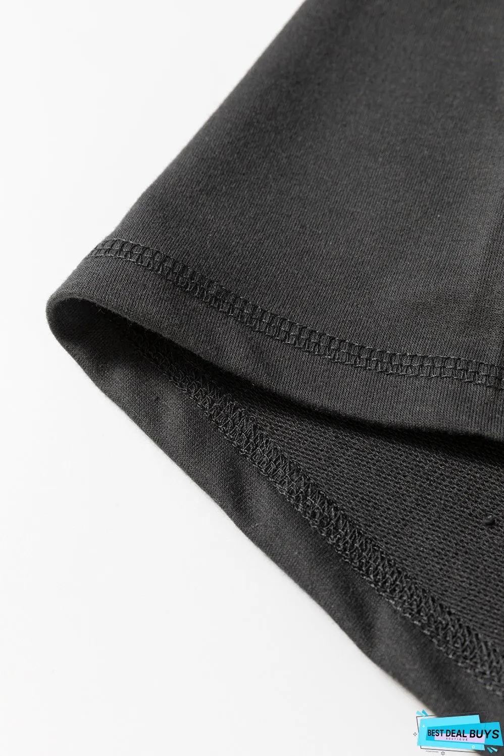 Carbon Grey Cargo Pockets Drawstring Sweatpants