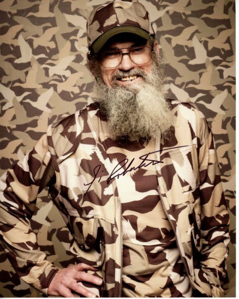 Si robertson signed autographed duck dynasty Photo Poster painting