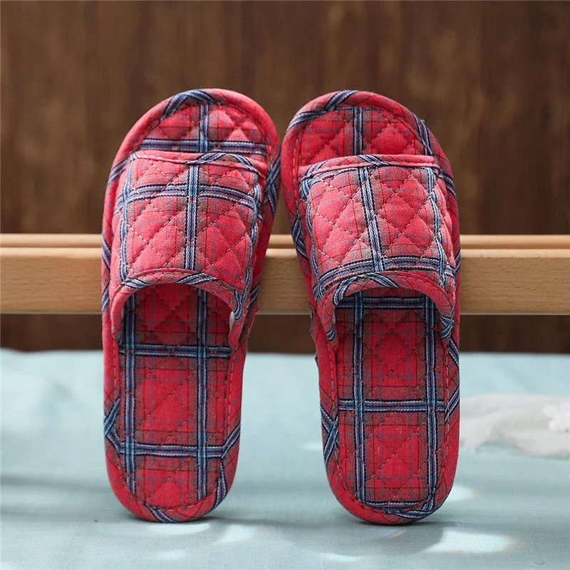 Pure Cotton Fabric Cloth Bottom Cloth Slippers Wood Floor Floor Tiles Mute Indoor Soft Bottom Female Home Home Four Seasons