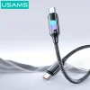 USAMS Zinc Alloy Colorful Light Data Cable