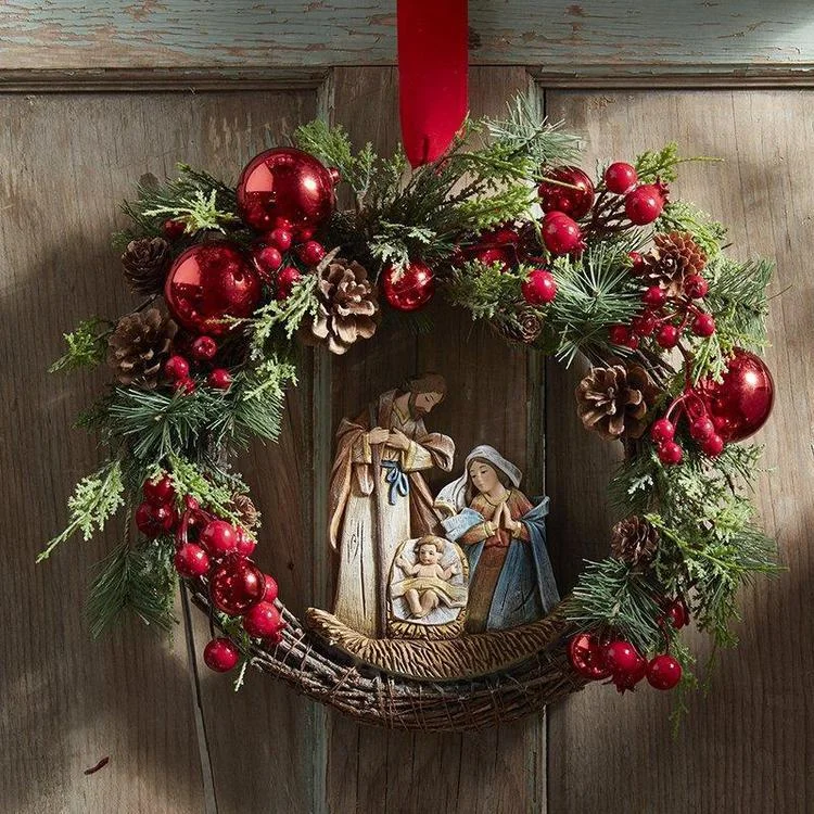 Elegant Red Christmas Wreath