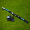 Fishing Pole Set Full Kits Spinning Fishing Rod and Reel Combo for Fishing(Blue)