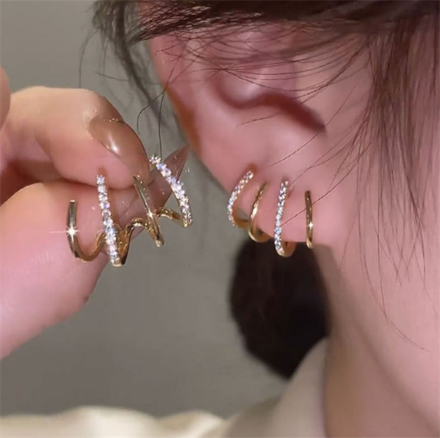 Visionsaat Earrings Shiny Crystal Earrings