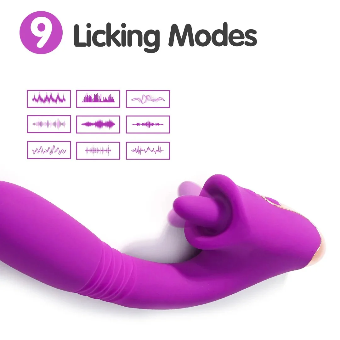 Flora Clit Licking & Thrusting Rabbit Vibrator Oral Stimulation