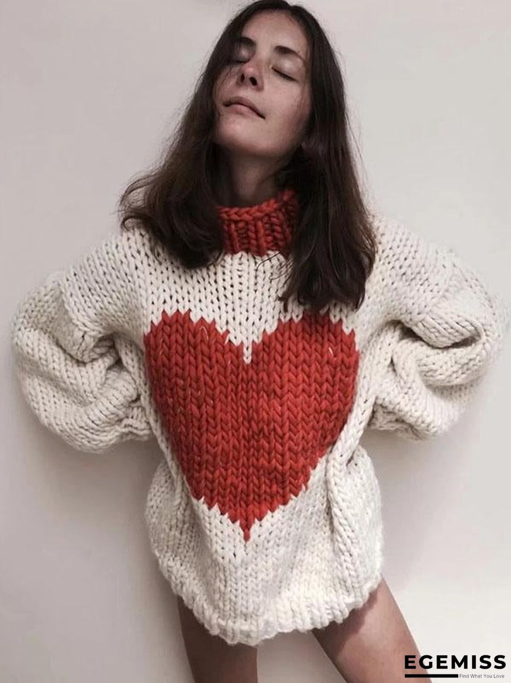 Fashion Knitting Loose Sweater Tops | EGEMISS