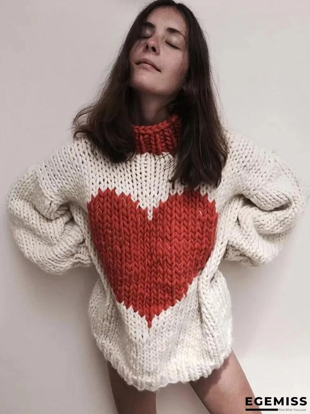 Fashion Knitting Loose Sweater Tops | EGEMISS