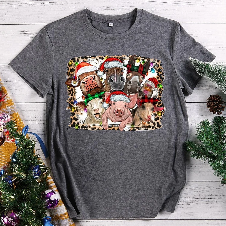 Christmas Farm Animals T-Shirt-614526-Annaletters