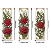 3Pcs rote Rosen - 5d DIY Handwerk Lesezeichen