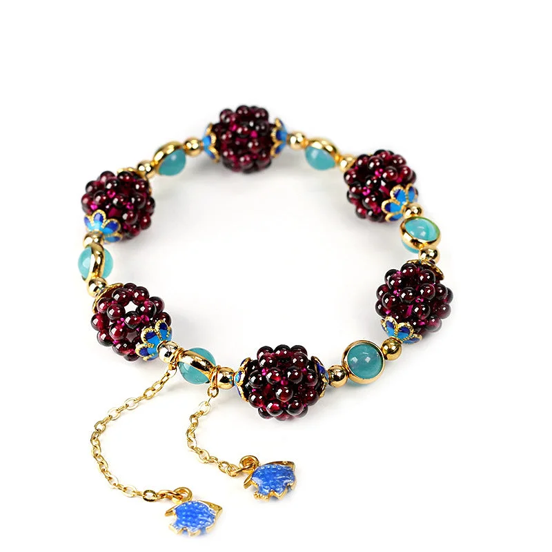 Natural Garnet Stone Bracelet