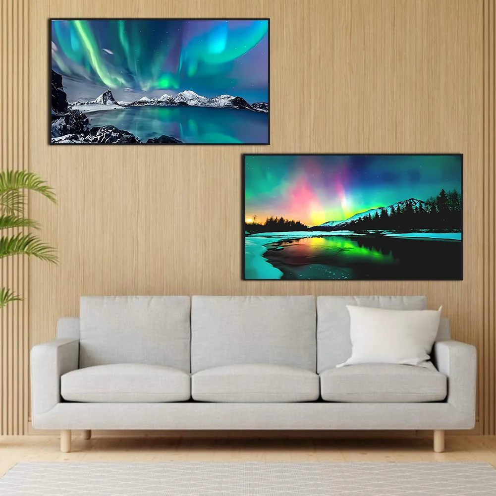 2pcs Diamond Painting - Full Round Drill - Aurora(Canvas|70*40cm)