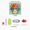 DIY Pre-Framed Flower Vase Button Art Canvas Kit