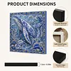 Kit de peinture en perle encadr&eacute;e, art mural de baleine 11,81x11,81 in
