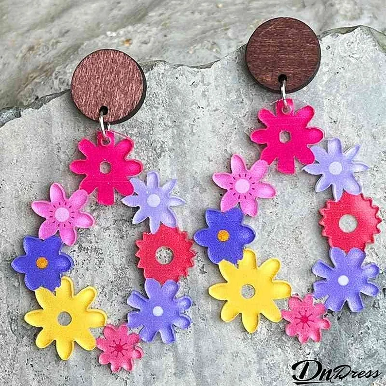 Floral Teardrop Earrings