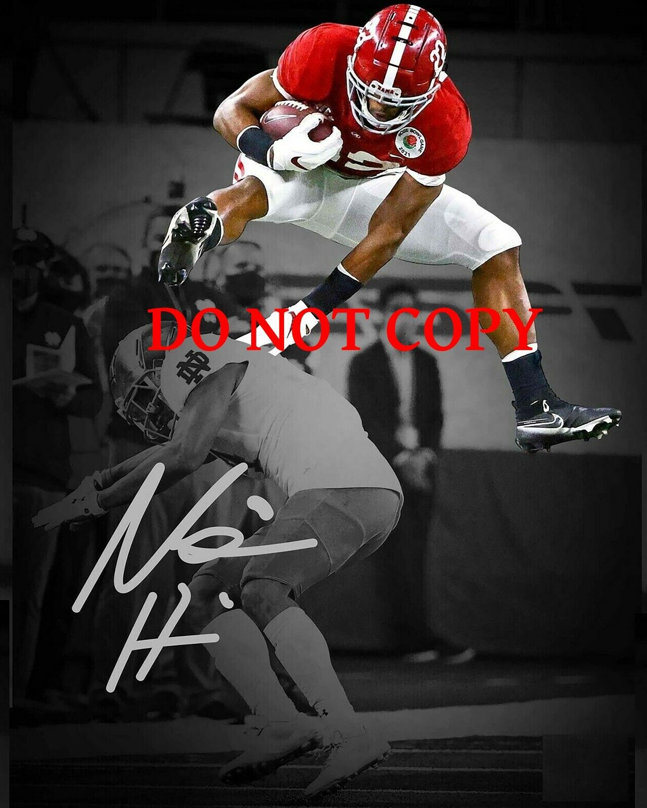 Najee Harris - Autographed Signed 8x10 Photo Poster painting (Alabama Crimson Tide) Reprint