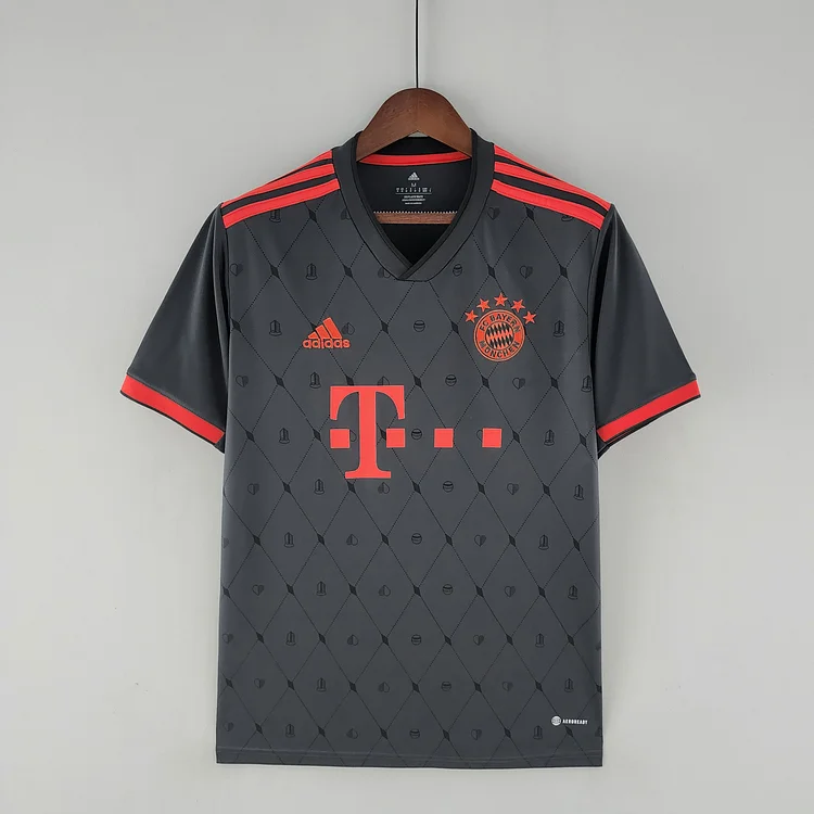Bayern Munich Third Shirt Top Kit 2022-2023 - Black