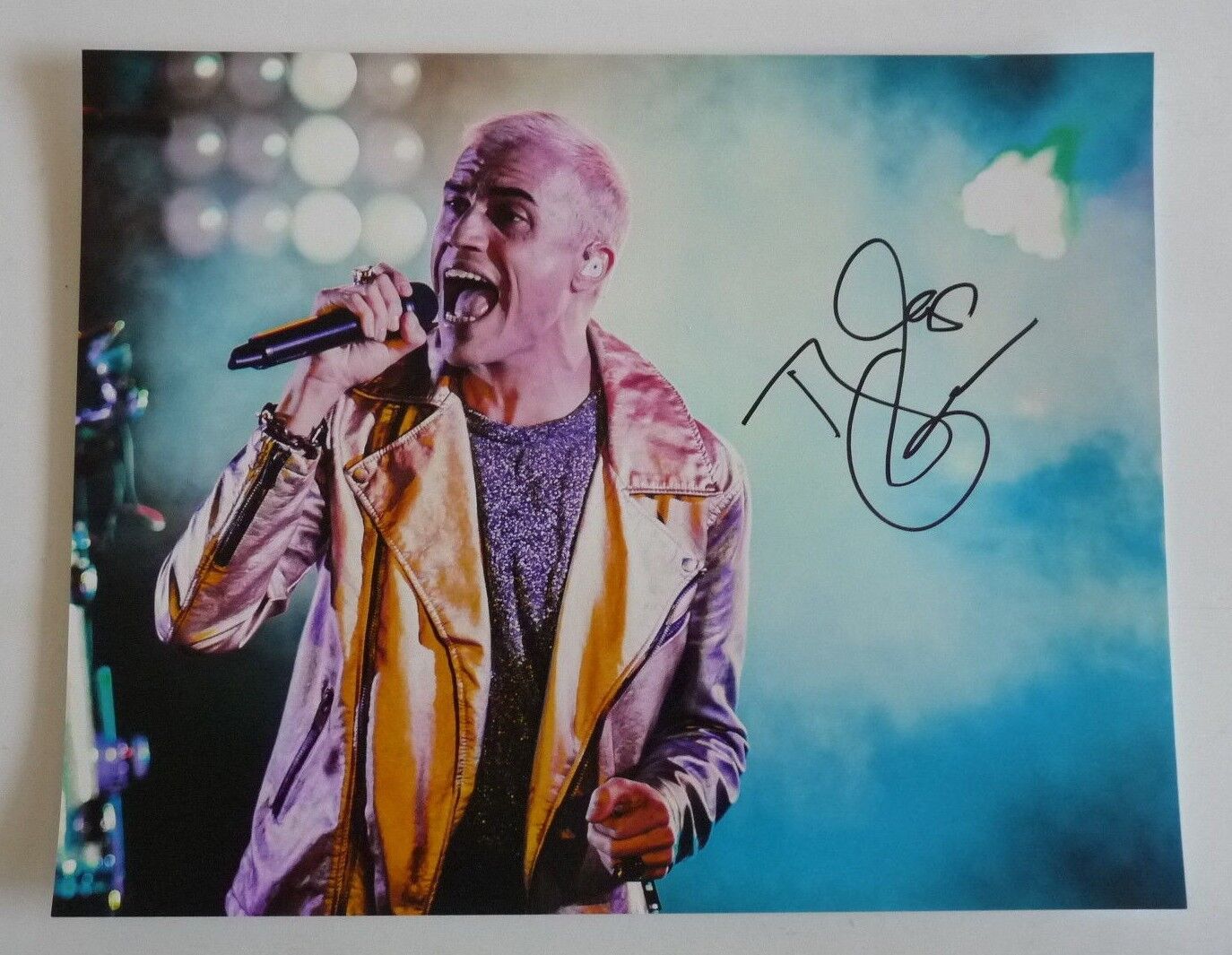 Tyler Glenn Neon Trees Signed Autograph 11x14 Live Photo Poster painting PSA BAS Guaranteed 3 F2