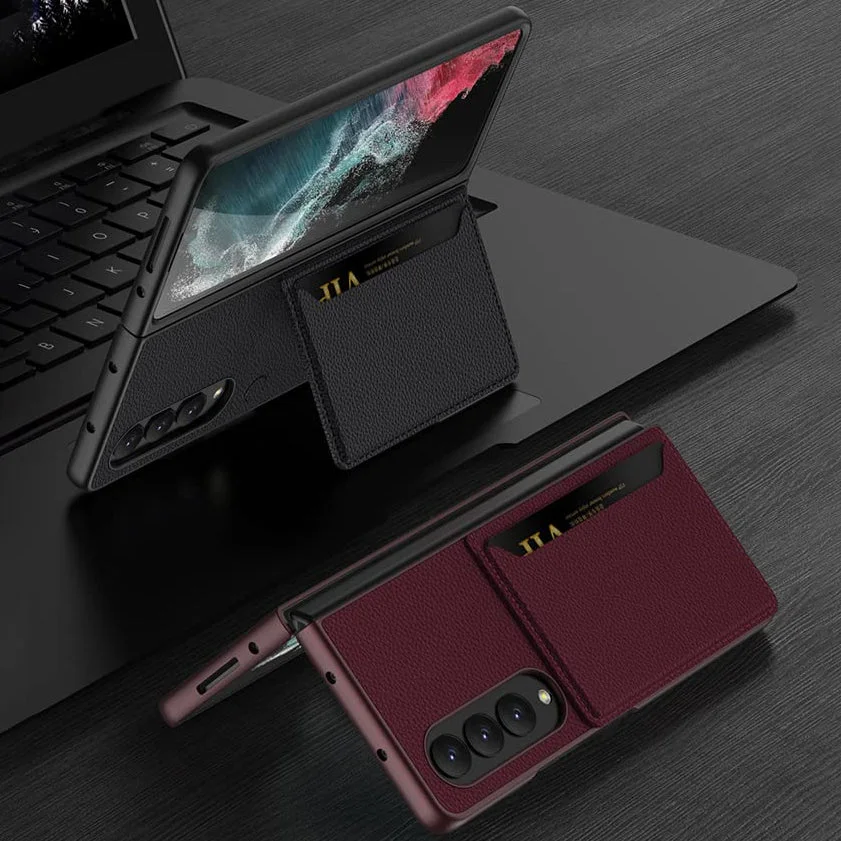 Applicable To For Samsung ZFold4 Folding Card Bag Phone Case