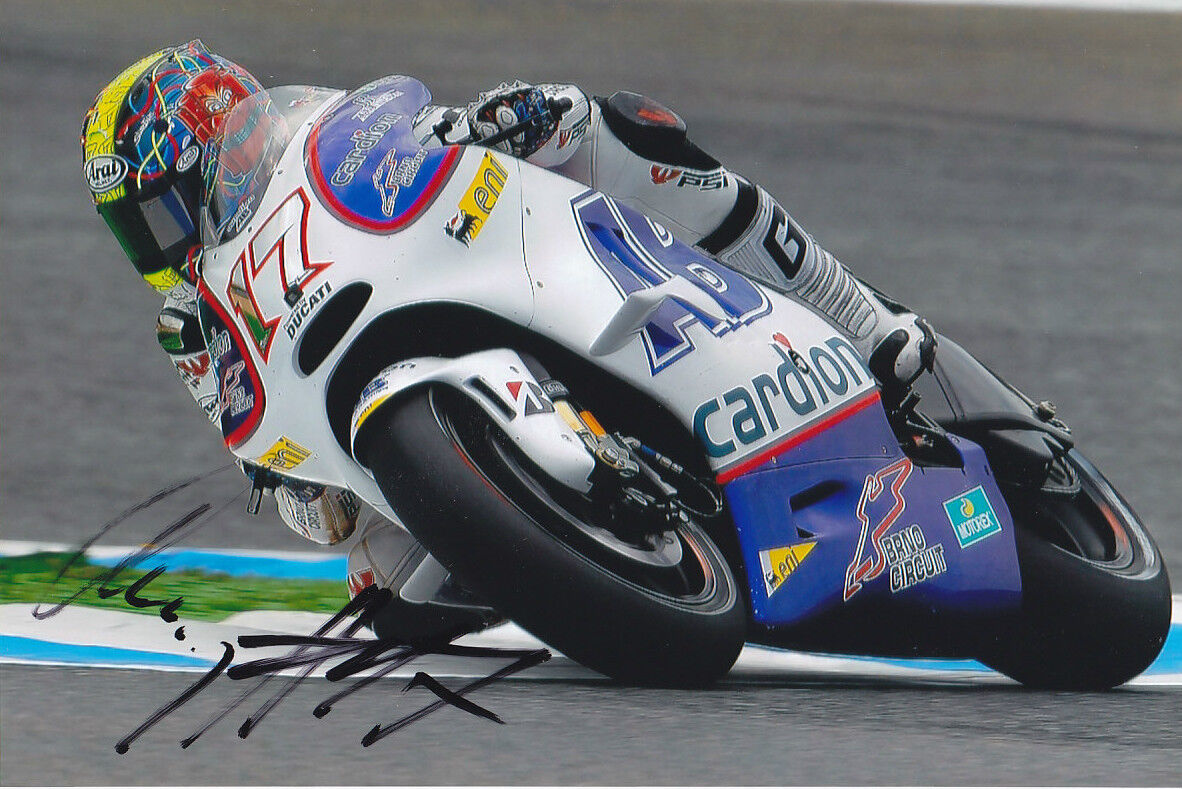 MotoGP KAREL ABRAHAM Signed CARDION AB MOTORACING Colour Photo Poster painting