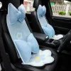 Light Blue Floral Bowknot Car Cushion Ice Honeycomb Seat Cover Cushion