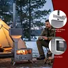 [US Local Warehouse] Hot Tent Stove with Chimney Pipe Portable Camp Stove with Oven Burning Fireplace for Outdoor Heating & Cooking Ice Fishing Hunting (Conventional)