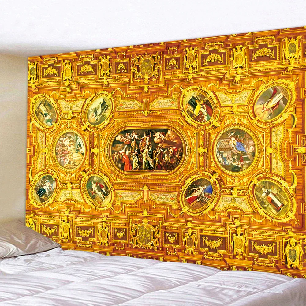 Nigikala Church mural bookshelf tapestry home decoration Angel Bohemian decoration psychedelic scene yoga mat sofa blanket