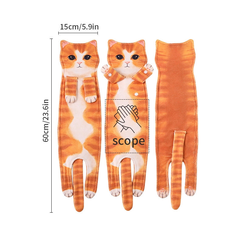 Minimalist Classic Style Cat Superfine Fiber Towels