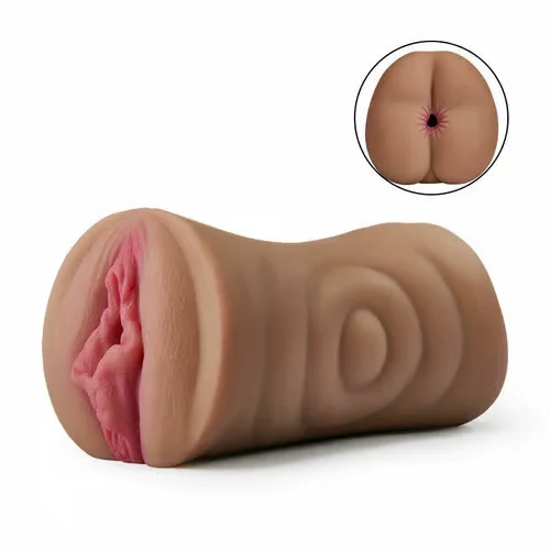 Vennytoy 6.7-Inch Tanned Dual Entry Realistic Vagina and Anus Pocket Puss Stroker