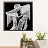 Elegante Dame mit Zylinder - speziell geformtes Diamond Painting - 30*30cm