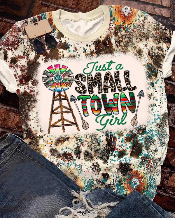 Just A Small Town Girl Bleached T-Shirt