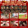Christmas DIY Diamond Painting Greeting Cards with Envelopes