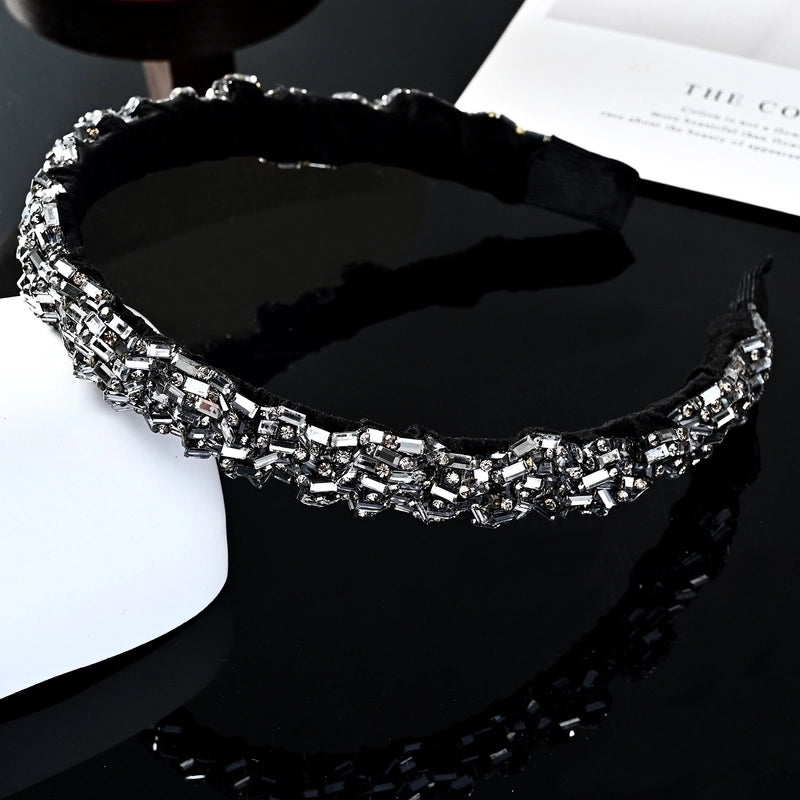 Retro Geometric Rhinestone Hair Band 1 Piece