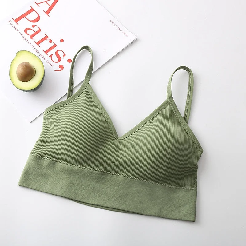 Women Tube Top Female Crop Top Push Up Bra Sport Active Bra Sexy Lingerie Fitness Seamless Underwear Brassiere Bandeau Top Tank