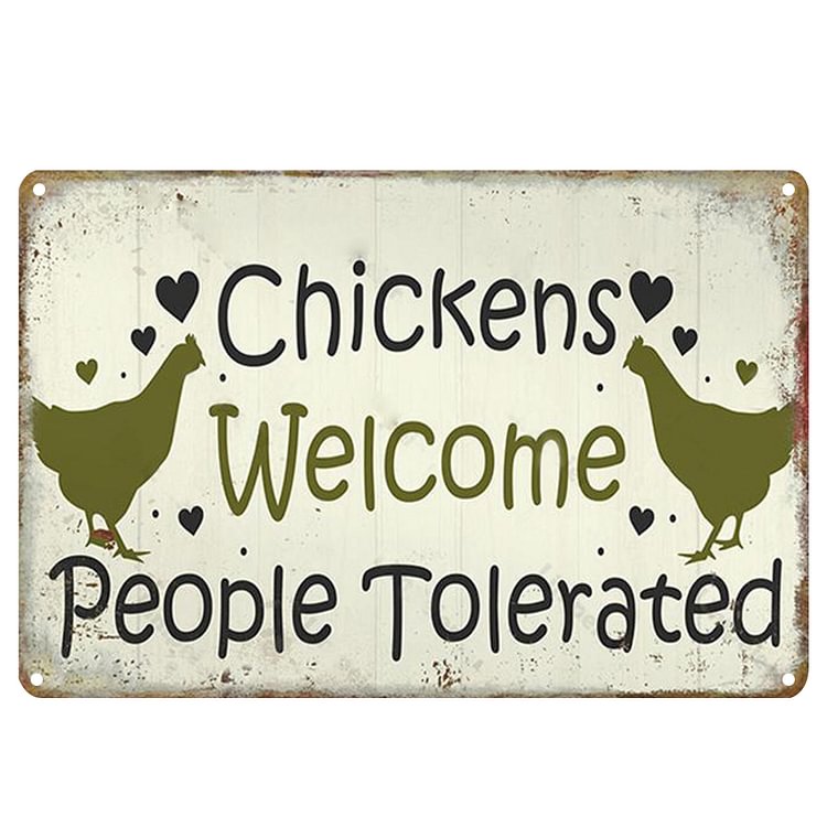 Chicken Animal - Vintage Tin Signs/Wooden Signs - 7.9x11.8in & 11.8x15.7in