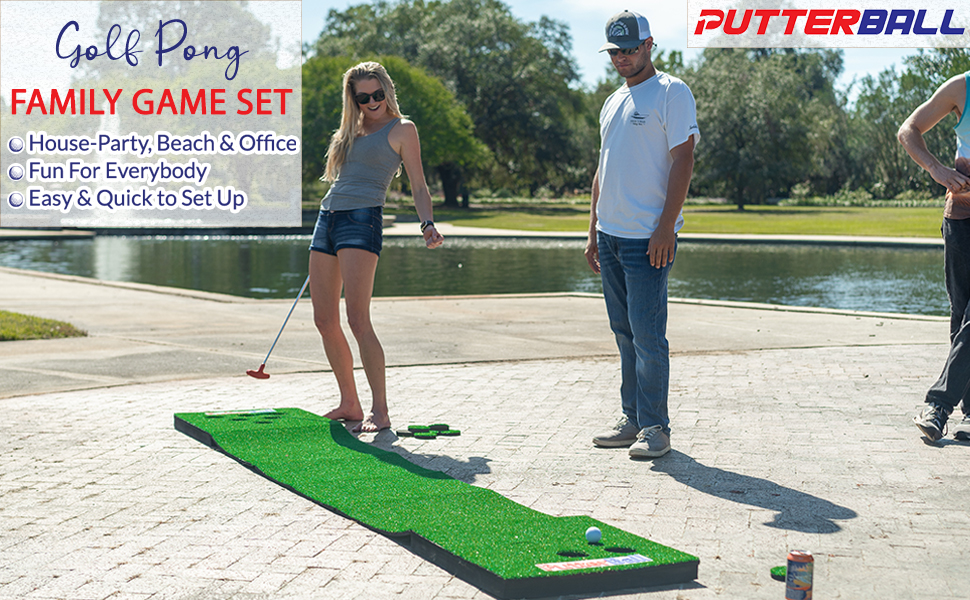 PutterBall Game - Backyard Mini Golf Pong Set