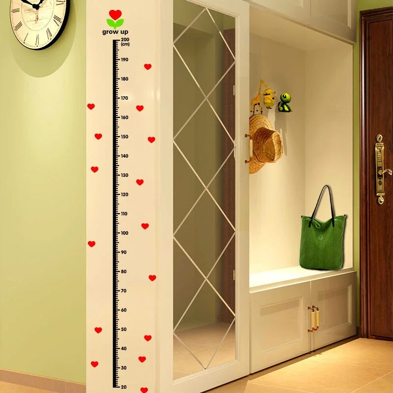 Cartoon Kids Height Measure Wall Sticker Growth Chart Ruler Decals Children Room Decoration Wallpaper Nursery Decor Photo Props