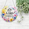 Diamond Painting Acrylic Single-Sided Drill Dragonfly Bible Verse Sign Pendant for Home Decor