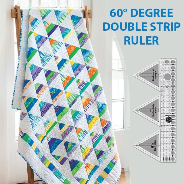 60° Degree Double Strip Ruler - With Instructions