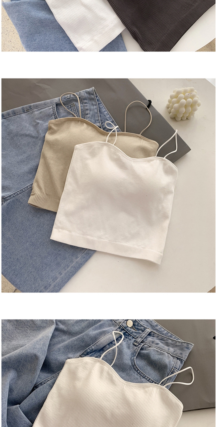 Ootddress Women Spaghetti Strap Tank Top Summer Casual Basic Sleeveless White Corset Top Streetwear Short Ribbed Knit Vest 2025