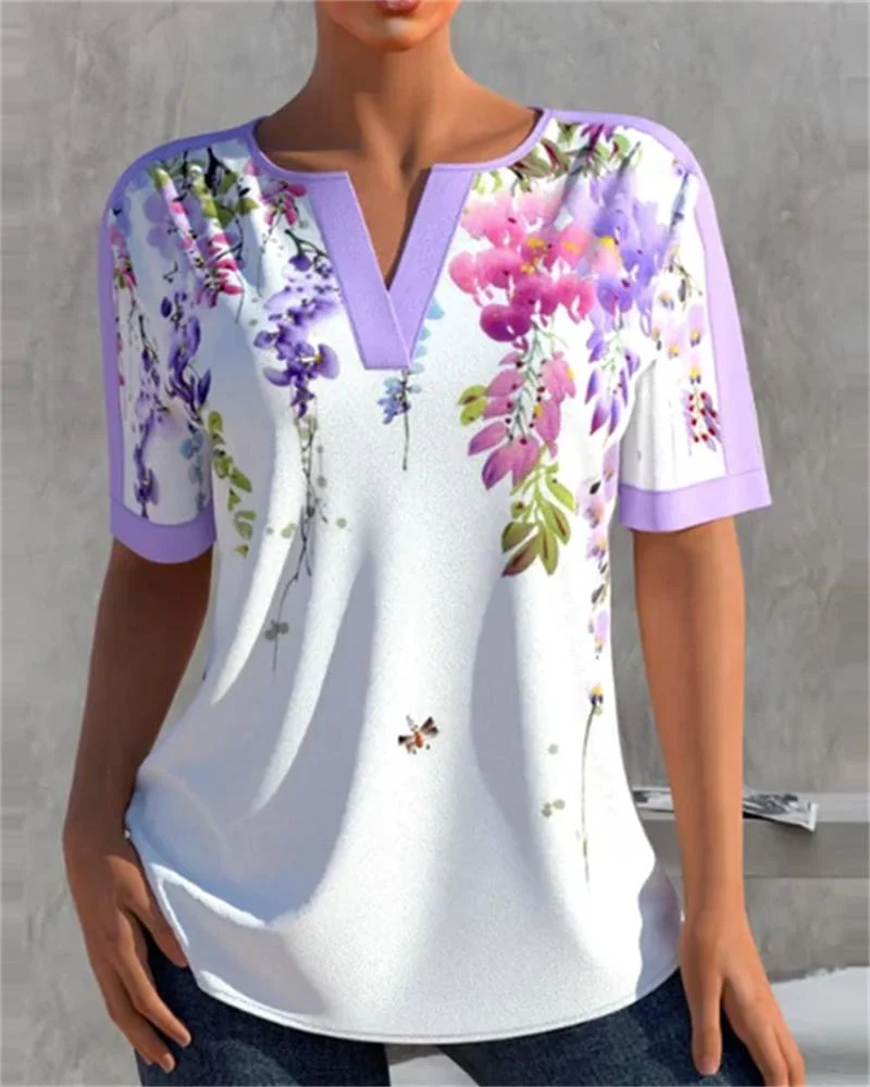 Casual Printed Short Sleeve T-Shirt