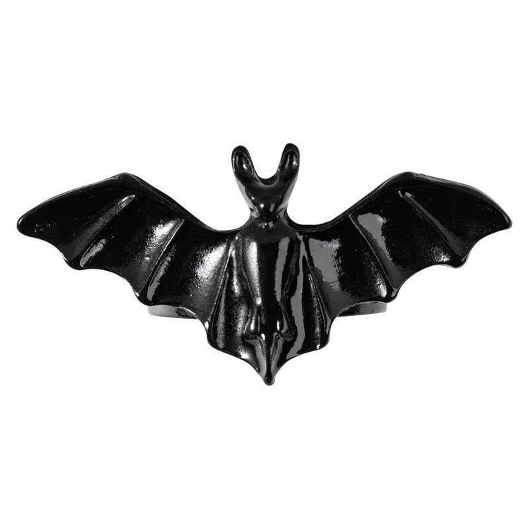 Nocturnal Black Bat Ring