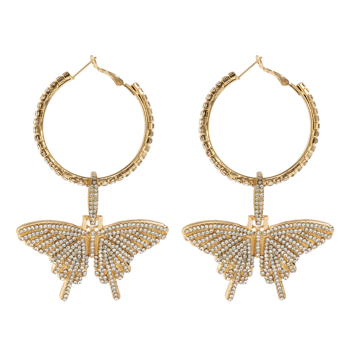 Temperament simple big butterfly earrings