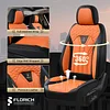 FLORICH Seat Covers for Cars, Waterproof Automotive Seat Covers, Leather Car Seat Covers 2 Pack, Universal Front Seat Cushion Protector for Most Cars Trucks SUV-Black&Orange