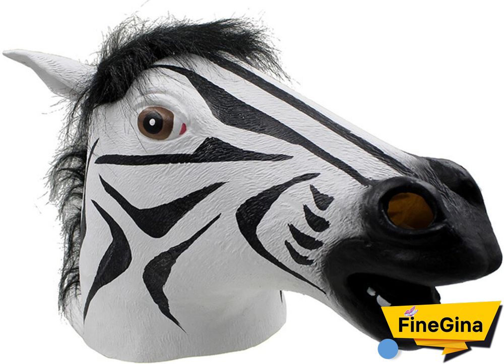 Halloween Zebra Mask Animal Party Full head Mask
